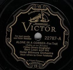 Download Bert Lown And His Hotel Biltmore Orchestra - Alone In A Corner My Success