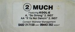 Download 2 Much - So Strong