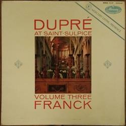 Download Frank, Marcel Dupré - Dupré At Saint Sulpice Volume Three