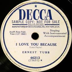 Download Ernest Tubb - I Love You Because Unfaithful One