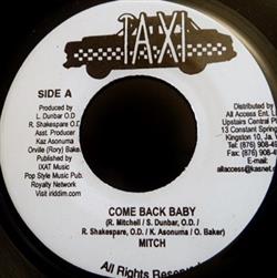 Download Mitch Chandra - Come Back Baby Cant Let Go